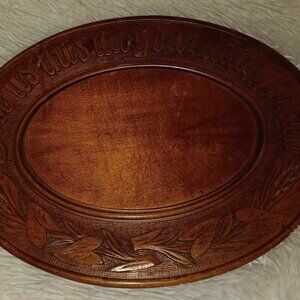 Vintage Give Us This Day Our Daily Bread Wood Wall Hanging